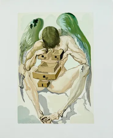 Гравюра На Дереве Dali - The Purgatory, Canto 1 - The Fallen Angel