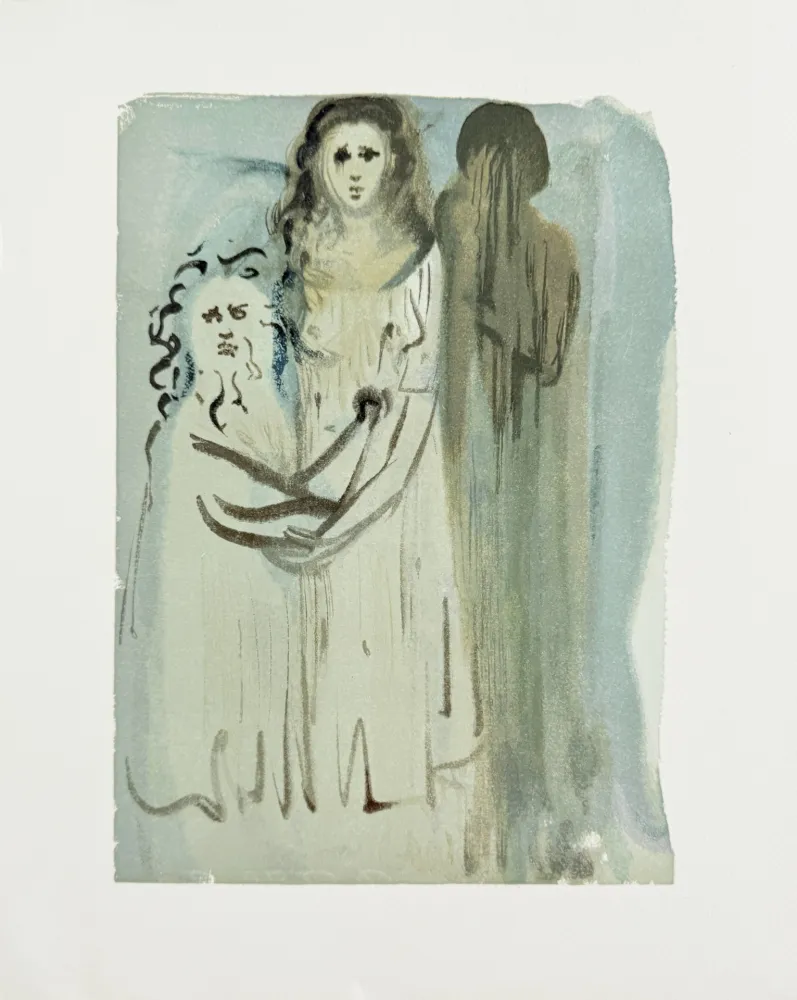 Гравюра На Дереве Dali - The Purgatory, Canto 16 - In the Cloud of Angry Ones