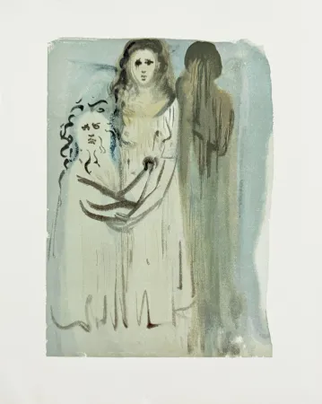 Гравюра На Дереве Dali - The Purgatory, Canto 16 - In the Cloud of Angry Ones