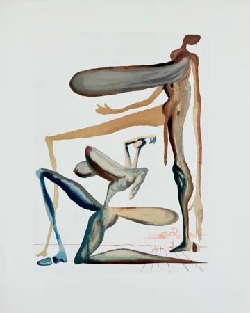 Гравюра На Дереве Dali - The Purgatory, Canto 22 - Prodigality