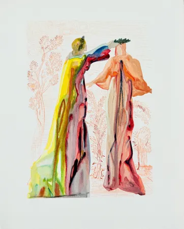 Гравюра На Дереве Dali - The Purgatory, Canto 27 - The Last Words of Virgil