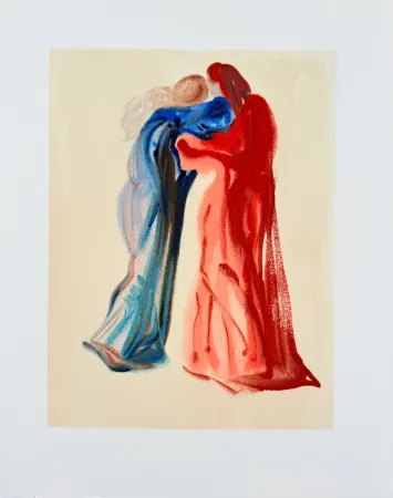 Гравюра На Дереве Dali - The Purgatory, Canto 29 - Meeting of Dante and Beatrice