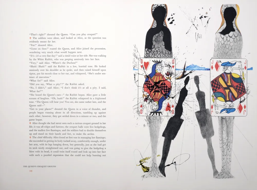 Фототипия Dali - The Queen's Croquet Ground, Alice's Adventures in Wonderland, 1969