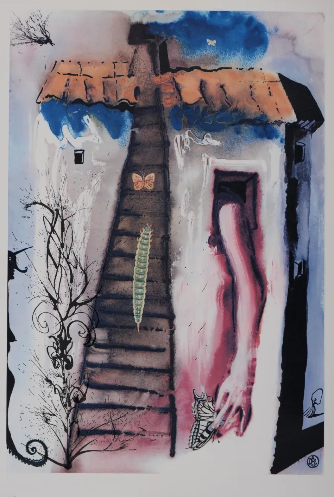 Фототипия Dali - The Rabbit Sends in a Little Bill,  Alice au Pays des Merveilles, 1969