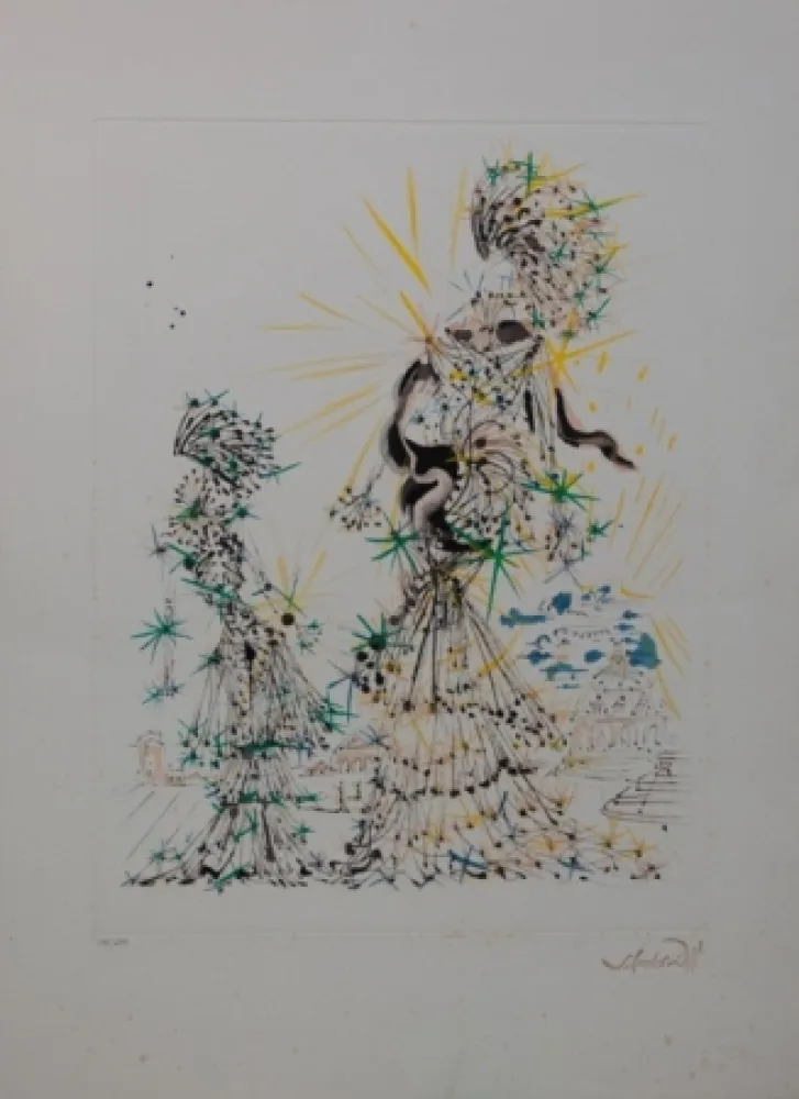 Офорт Dali - The scarf