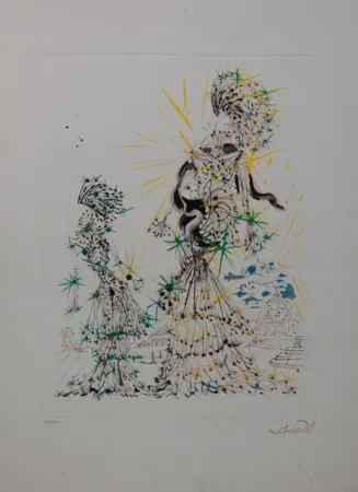 Офорт Dali - The scarf