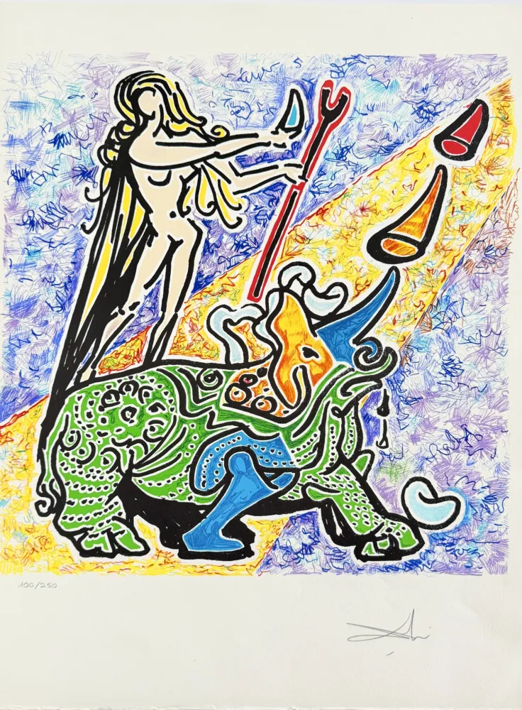 Литография Dali - The Virgin and the Rhinoceros