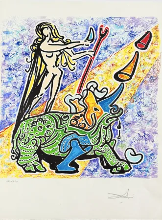 Литография Dali - The Virgin and the Rhinoceros