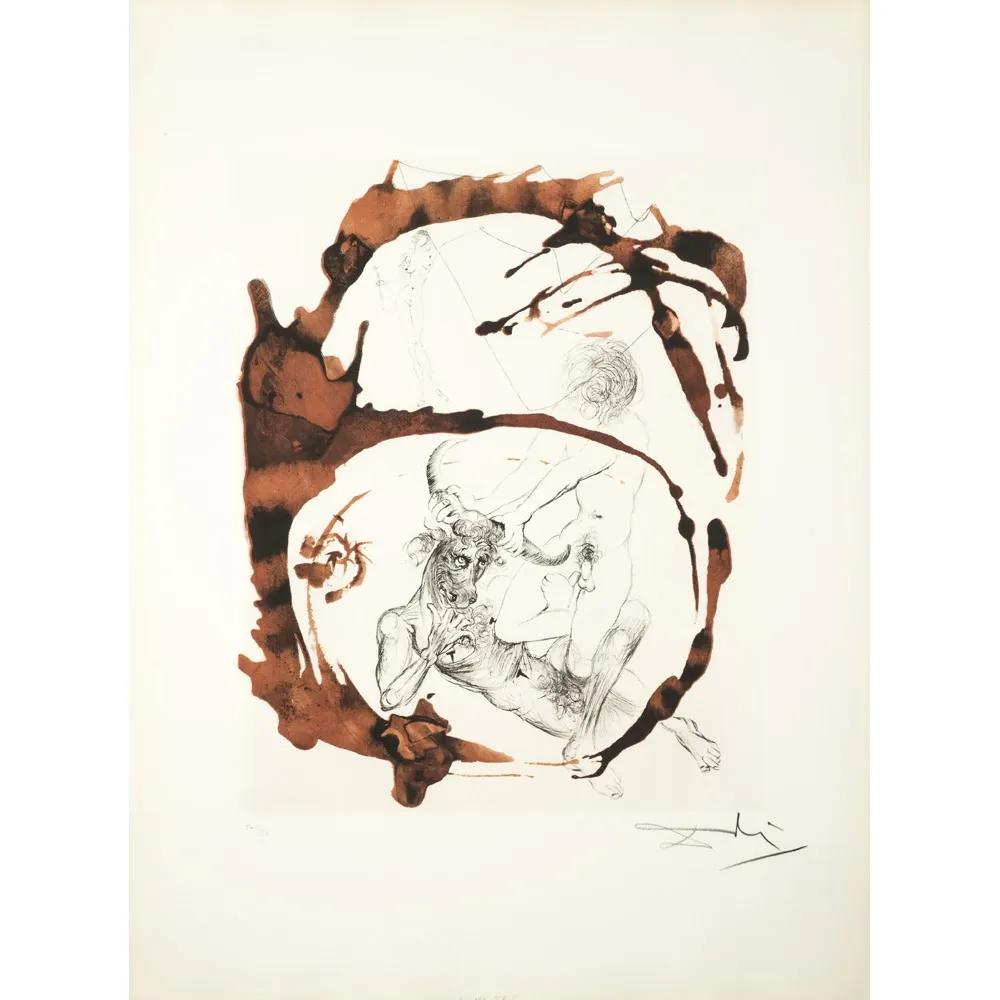 Гравюра Сухой Иглой Dali - Theseus