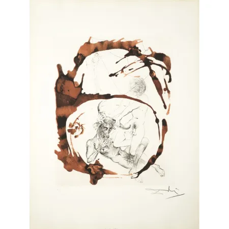 Гравюра Сухой Иглой Dali - Theseus