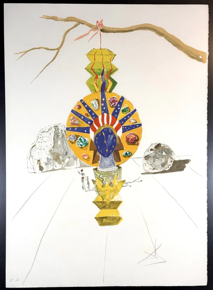 Литография Dali - Time American Clock