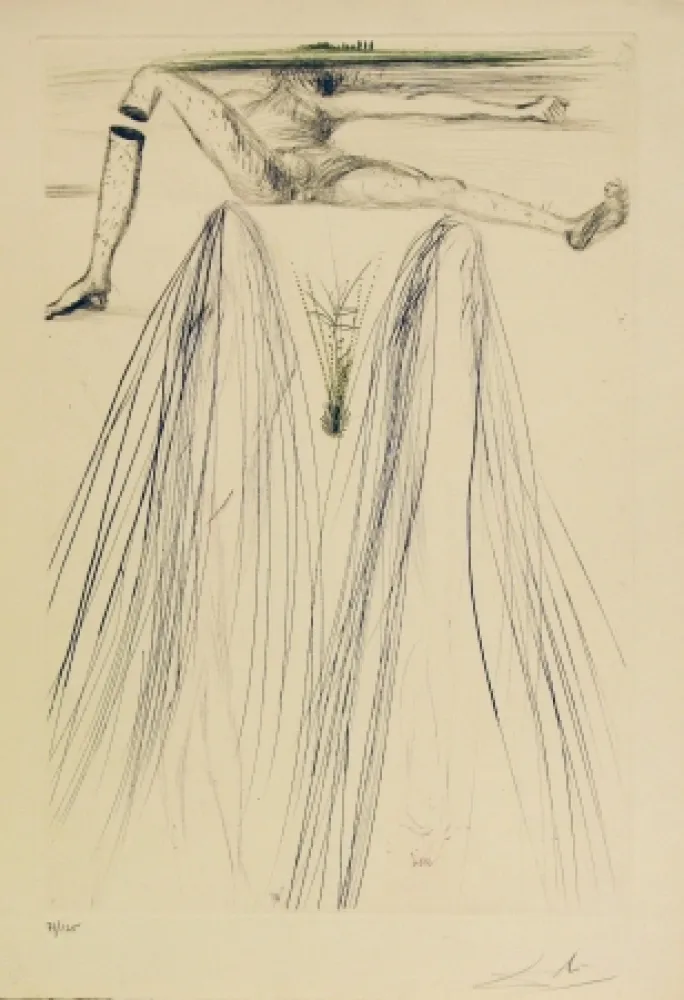 Офорт И Аквитанта Dali - Tristan et Iseult - The Giant Beliagog