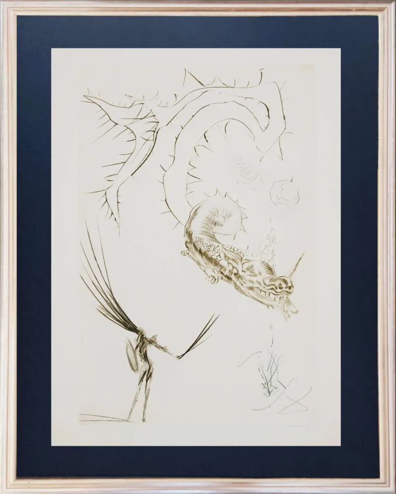 Офорт Dali - Tristram and the Dragon