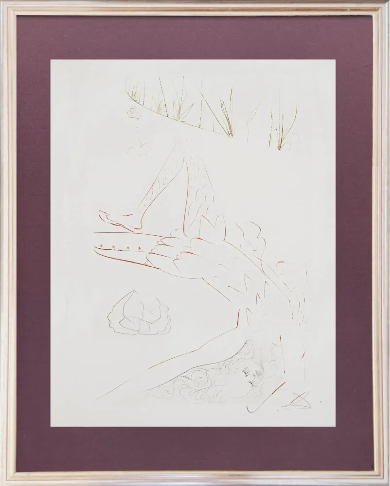 Офорт Dali - Tristram Wounded