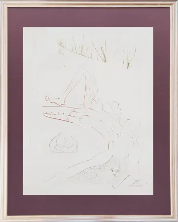 Офорт Dali - Tristram Wounded