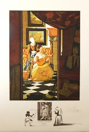 Литография Dali - Vermeer 