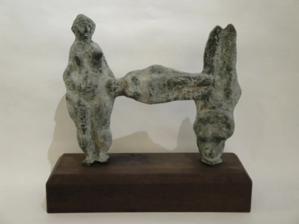 Монотип D'altri - (Relation) 3 weibliche Figuren. 