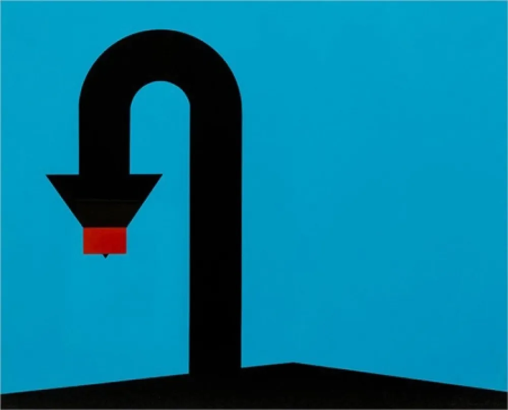 Литография D'arcangelo - ARROW WITH RED END