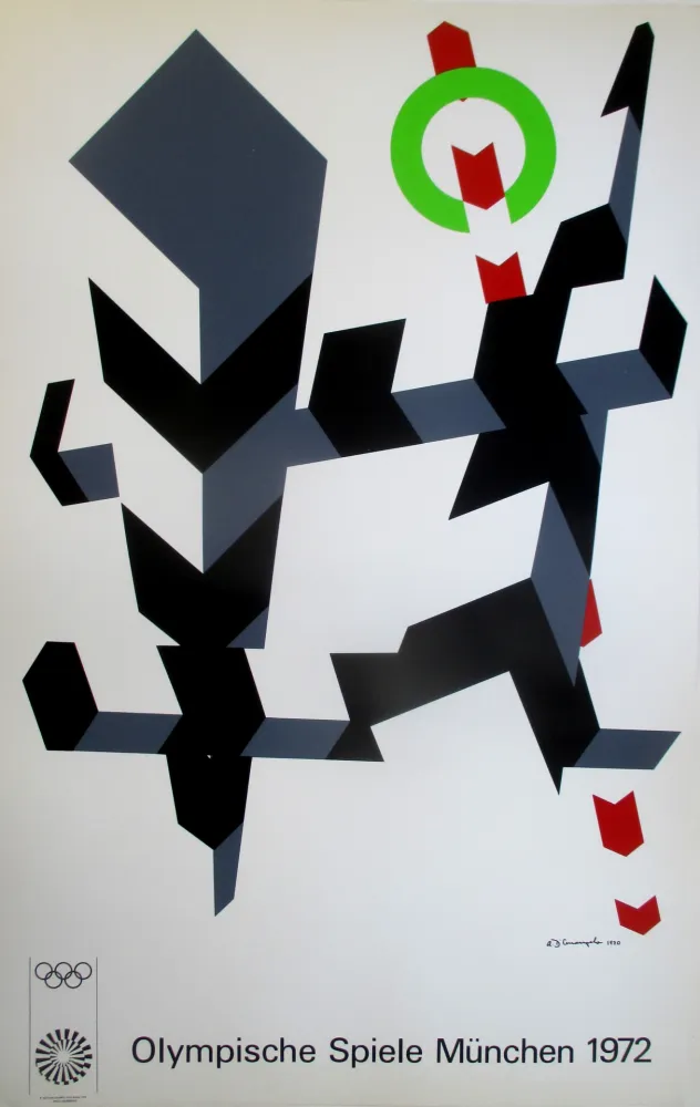 Сериграфия D'arcangelo - OL 1972 - original colour silkscreen