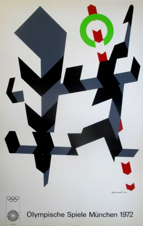 Сериграфия D'arcangelo - OL 1972 - original colour silkscreen