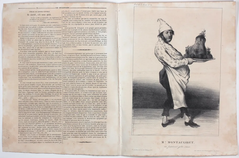 Литография Daumier - Mr. Montaugibet en patissier-gâte-sauce 