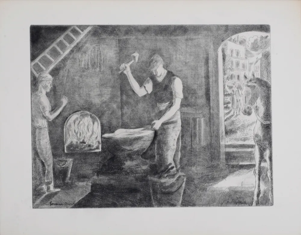 Офорт David - Forgeron, 1946