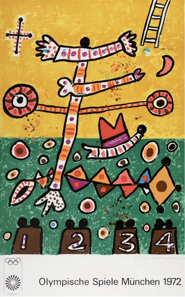 Литография Davie -  Untitled, from the Munich Olympics Portfolio, 1971 - Hand-signed
