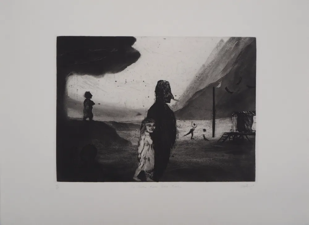 Гравюра Davies - Du destin d'une petite foraine