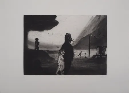 Гравюра Davies - Du destin d'une petite foraine