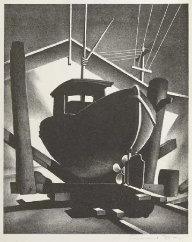 Литография Day - Boat on the Ways