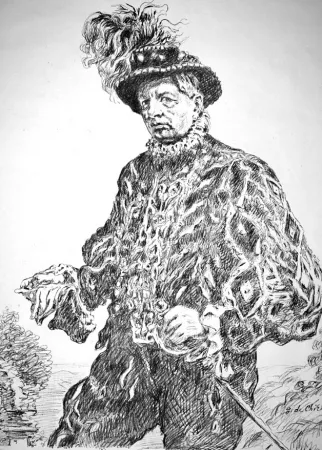 Литография De Chirico - Autoritratto in costume