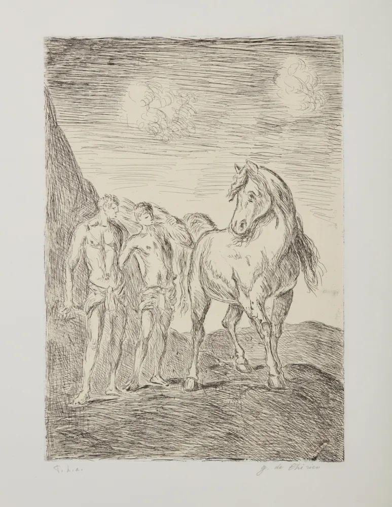 Офорт De Chirico - Dioscuri