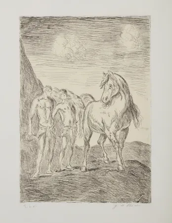 Офорт De Chirico - Dioscuri