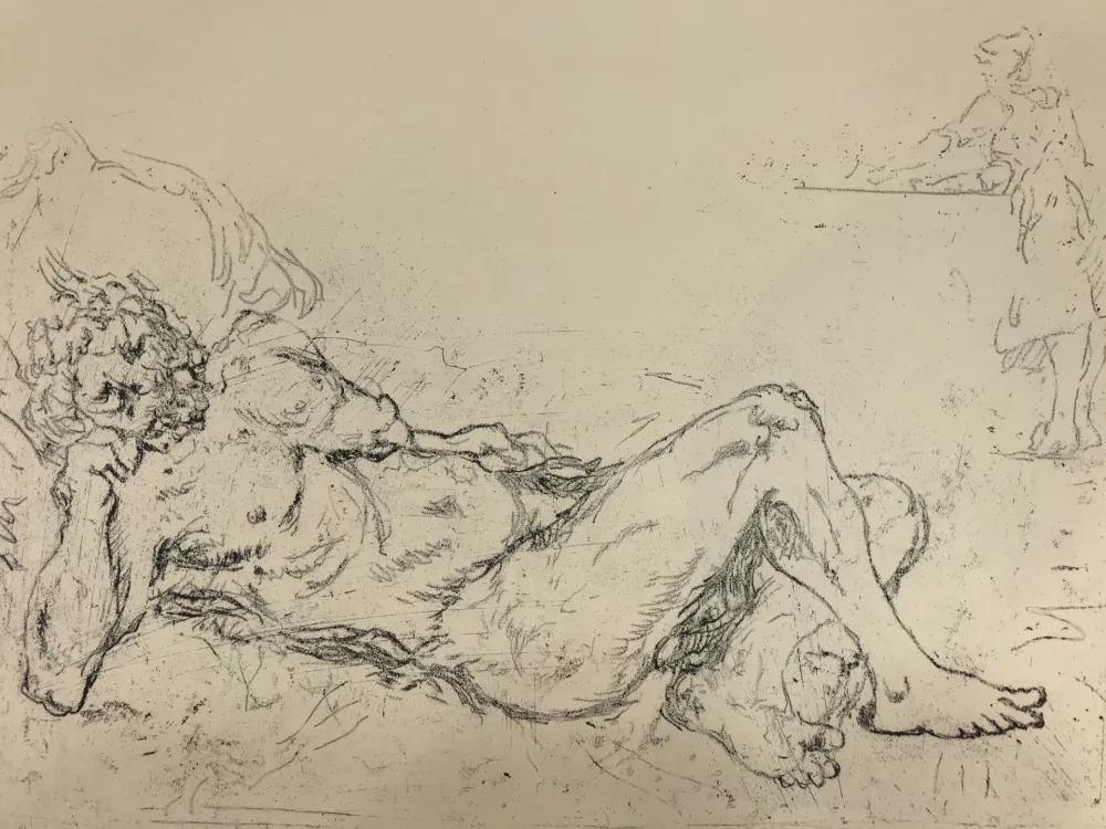 Гравюра De Chirico - Fauno addormentato