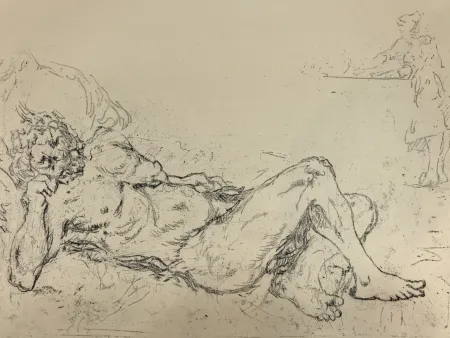 Гравюра De Chirico - Fauno addormentato