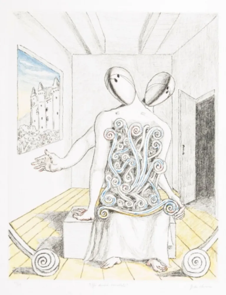 Литография De Chirico - Gli amici orientali