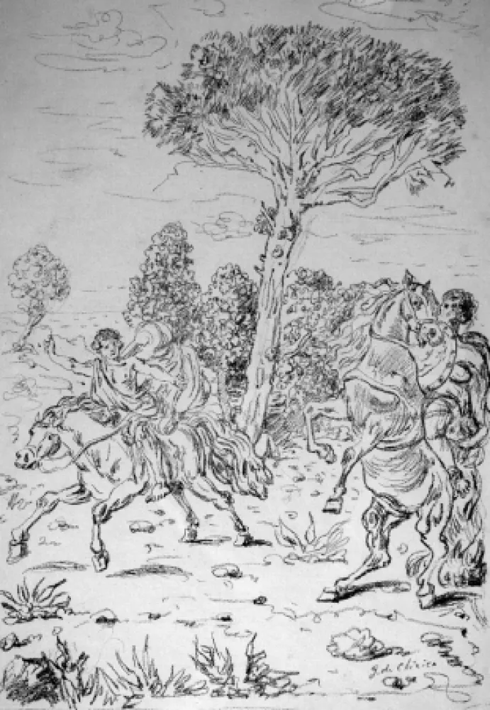 Литография De Chirico - I monomachi