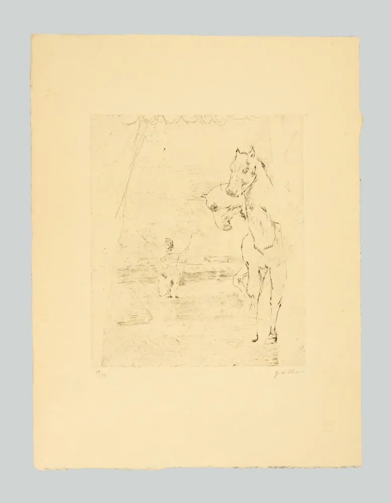 Гравюра De Chirico - Il ritorno del guerriero