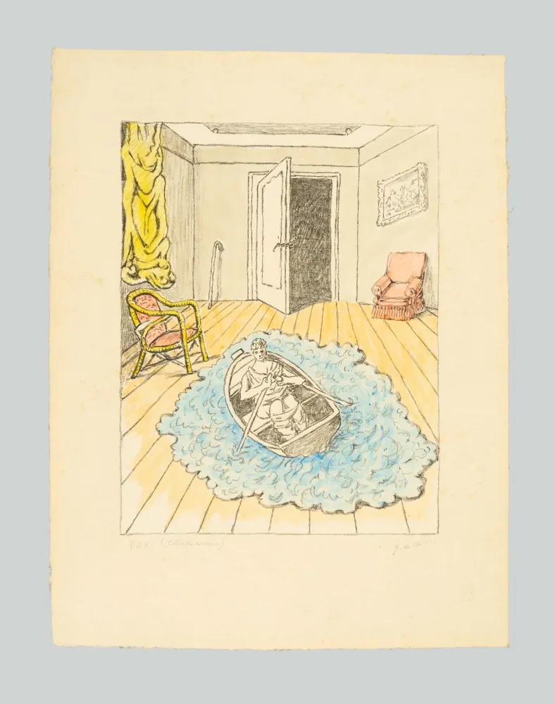 Литография De Chirico - Il ritorno di Ulisse