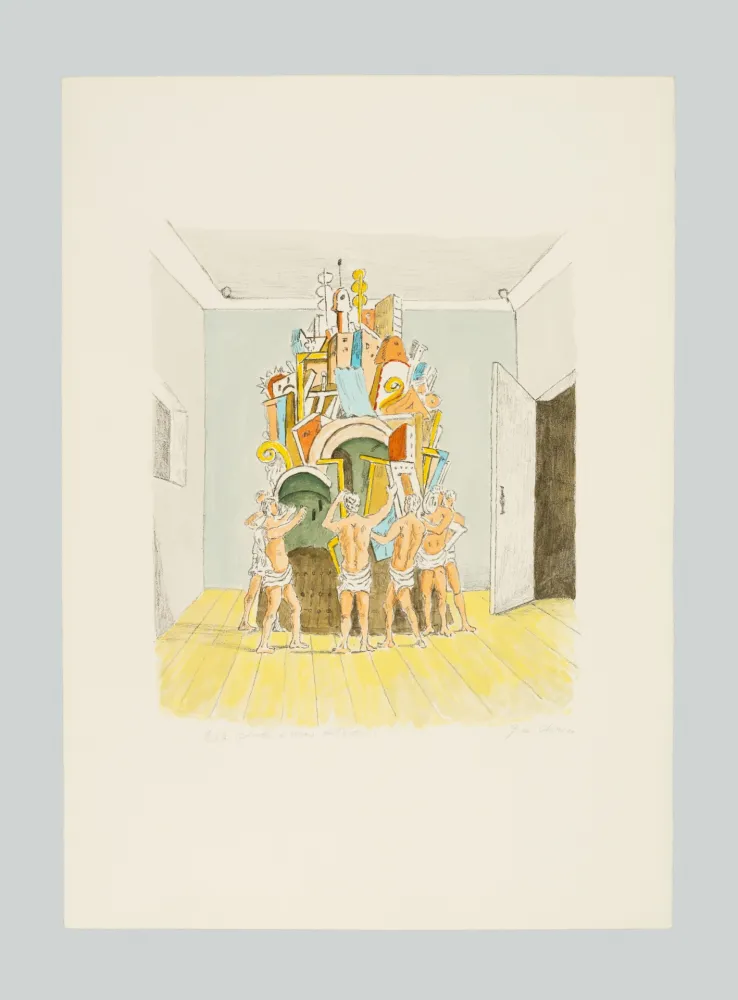 Литография De Chirico - Il Trofeo