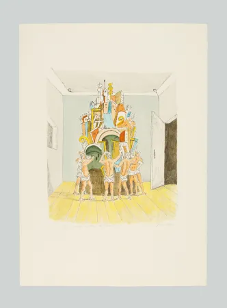 Литография De Chirico - Il Trofeo