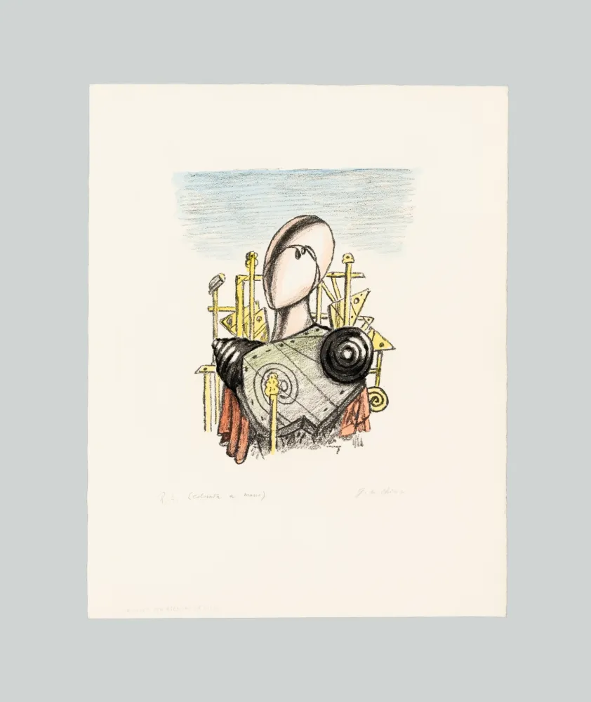 Литография De Chirico - Il trofeo