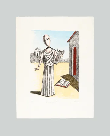 Литография De Chirico - La Musa della Storia