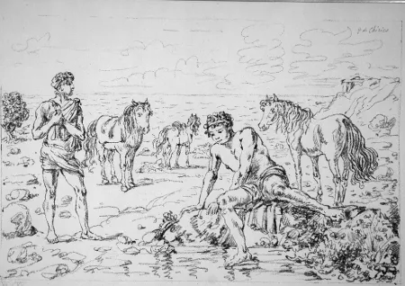 Литография De Chirico - Narciso Ippofilo