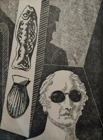 Гравюра На Дереве De Chirico - Portrait d'Apollinaire