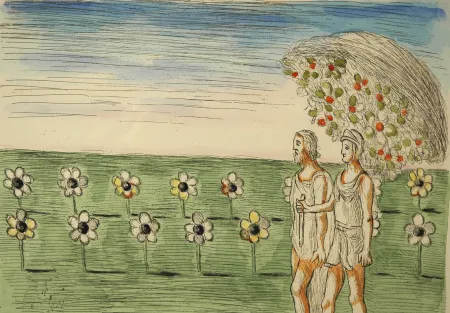 Офорт De Chirico - Visione misteriosa