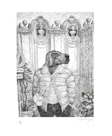 Гравюра De Crécy - Chien de Rome II