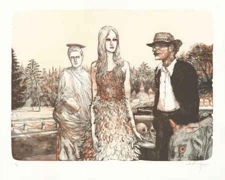 Литография De Crécy - Le Jardin de Vénus