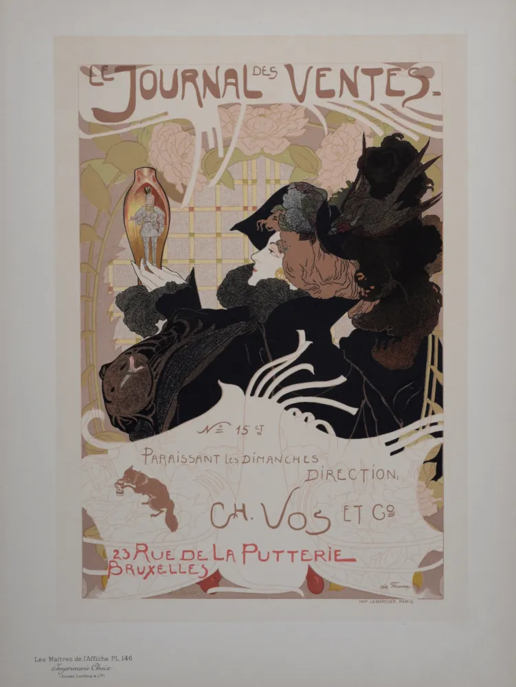 Литография De Feure - Le Journal des Ventes, Les Maitres de L’Affiche, 1899