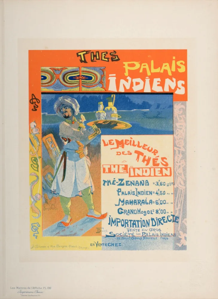 Литография De Feure - Les Maîtres de l'Affiche : Thés Palais Indiens, 1895